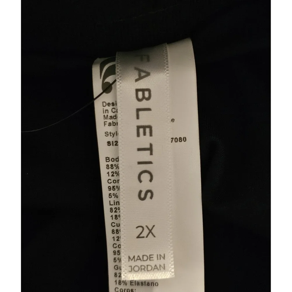 Fabletic Athletic Skort‎ Skirt Size 2X Black Inside Short Pockets